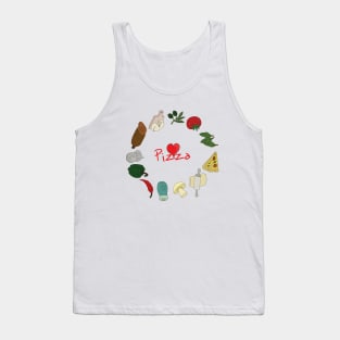 Pizza Ingredients Tank Top